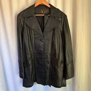 Vintage Black Leather Women's Jacket